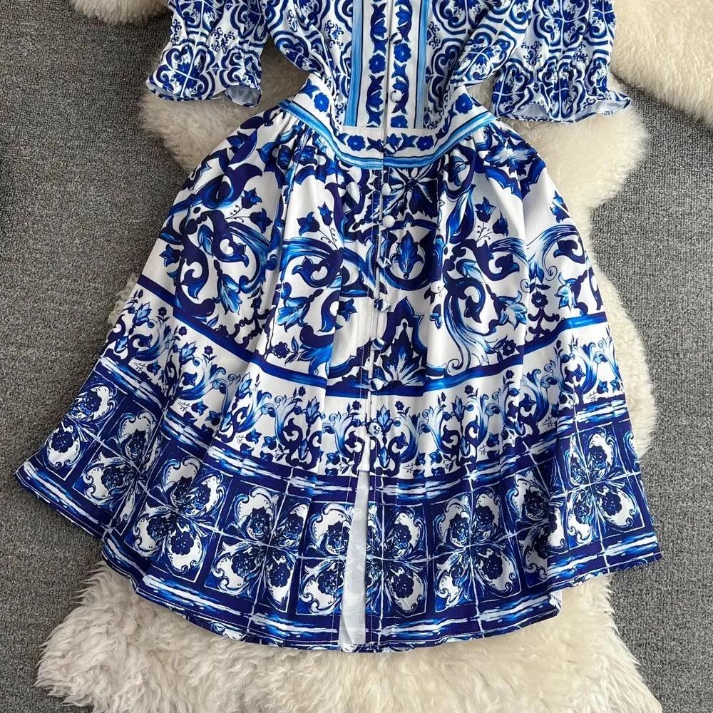 Bologna Porcelain Summer Vintage Dress - Image 13
