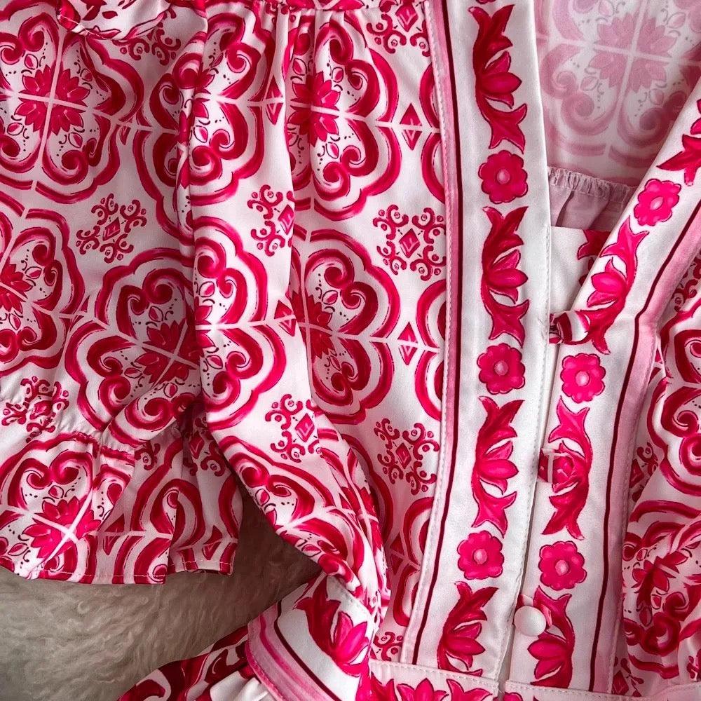 Bologna Porcelain Summer Vintage Dress - Image 4