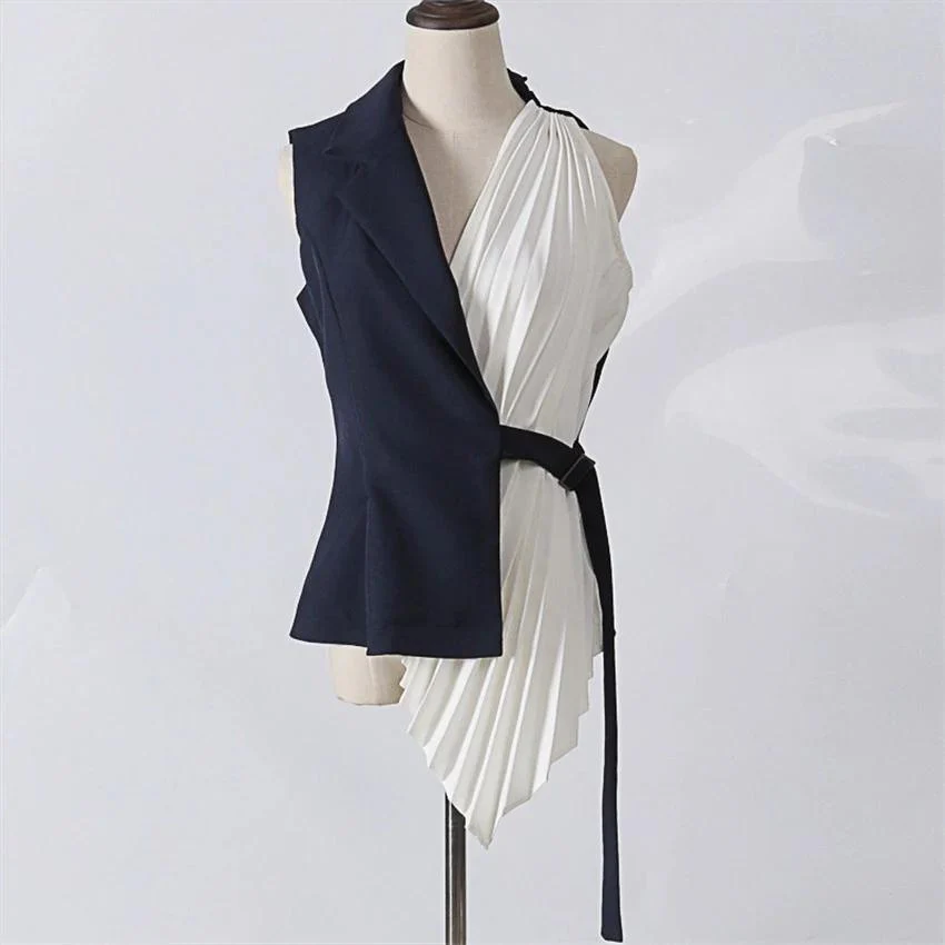 Bracello Half and Half Blouse In Black - Image 3