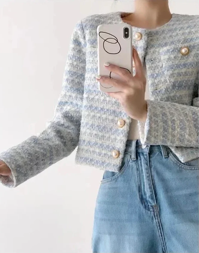 Bravia Statement Woolen Tweed Coat - Image 5