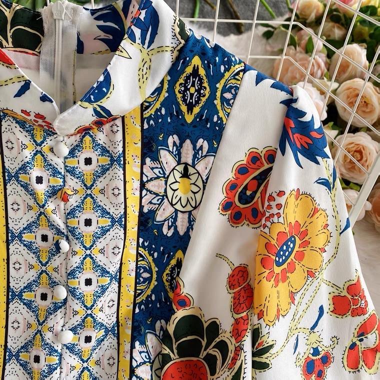 Brian Luxury Vintage Dress In Multicolor - Image 5