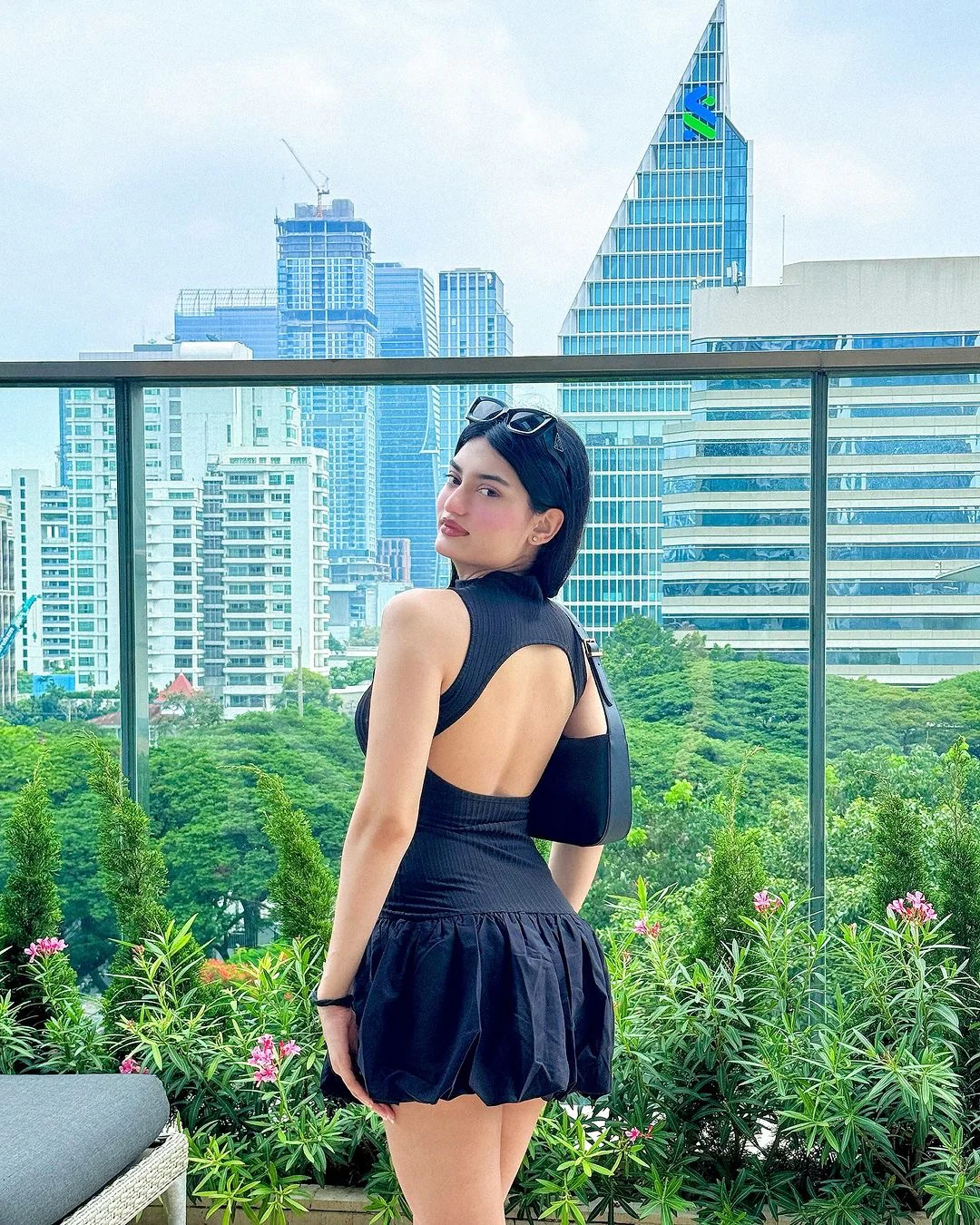 Cairo Statement Summer Dress in Black - Image 6
