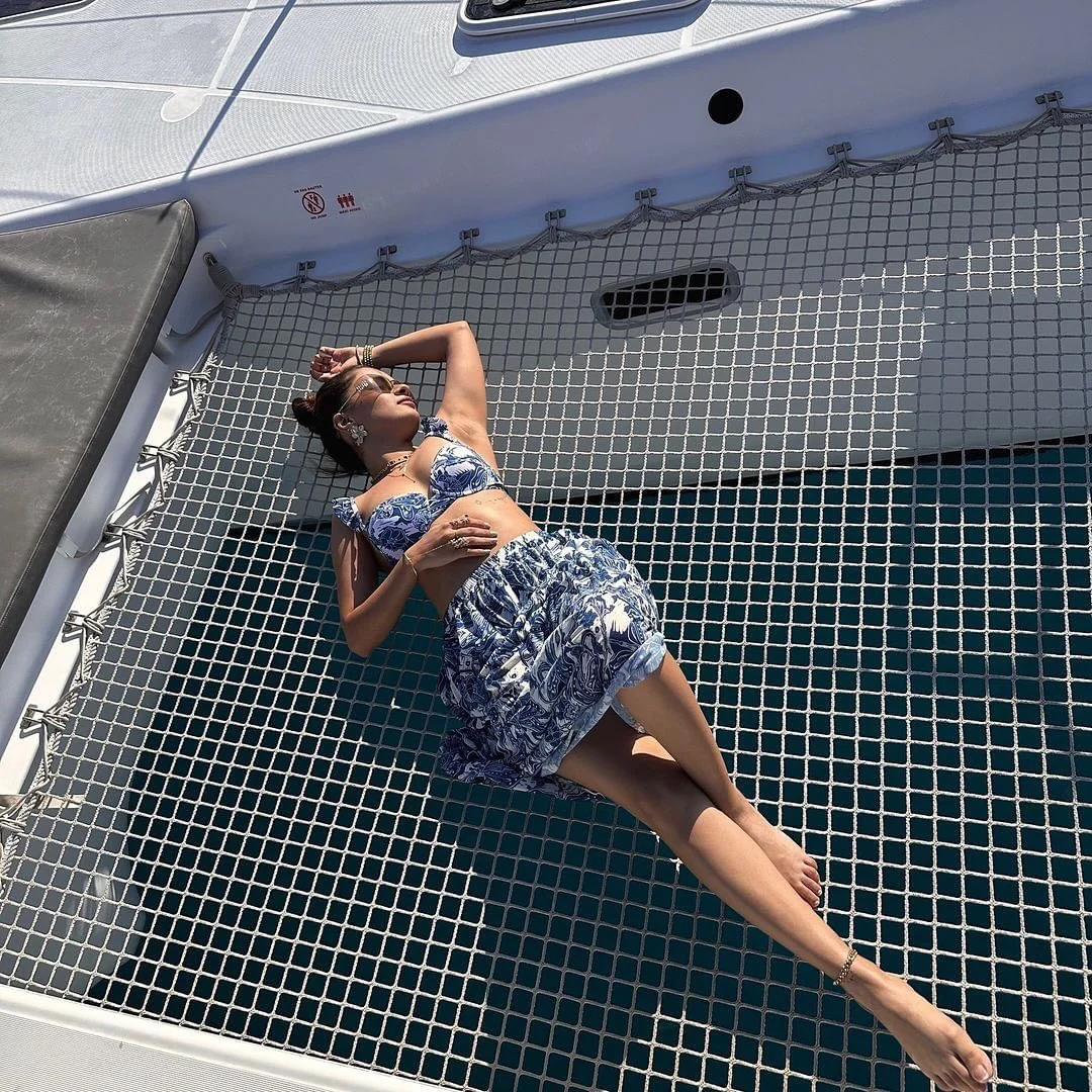 Calantha Bikini with Skirt In Blue - Image 4