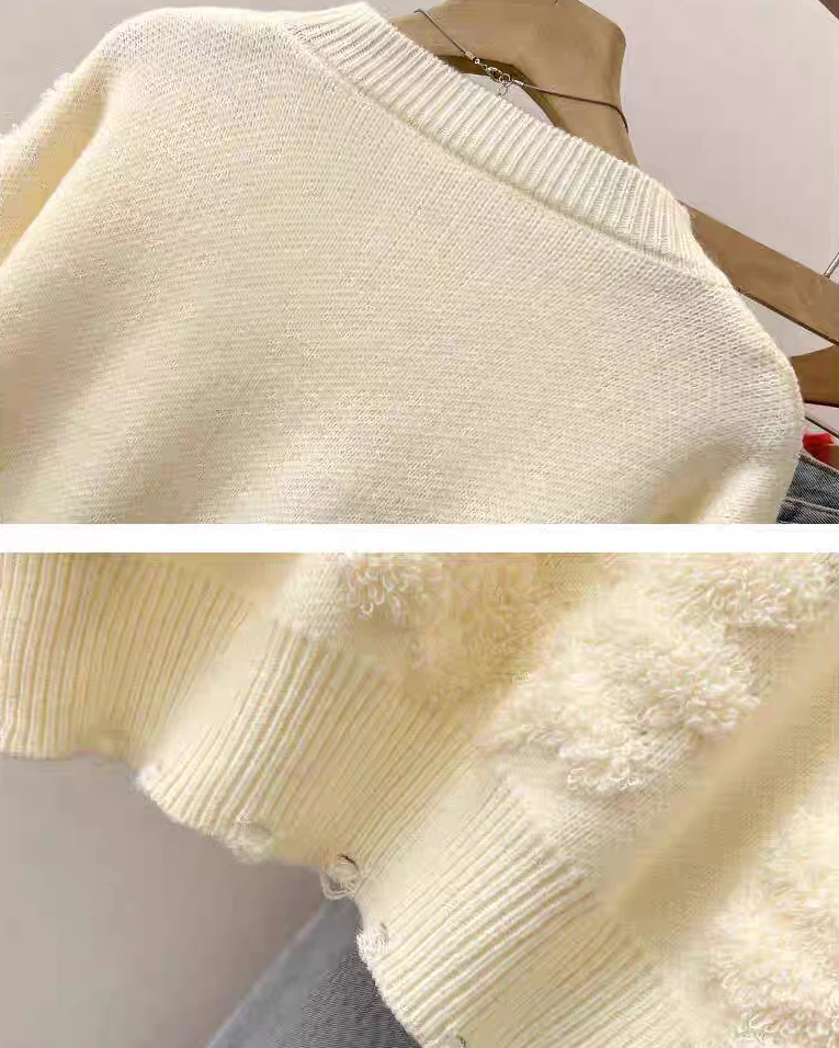 Canna Floral Pearl Woolen Sweater - Image 13