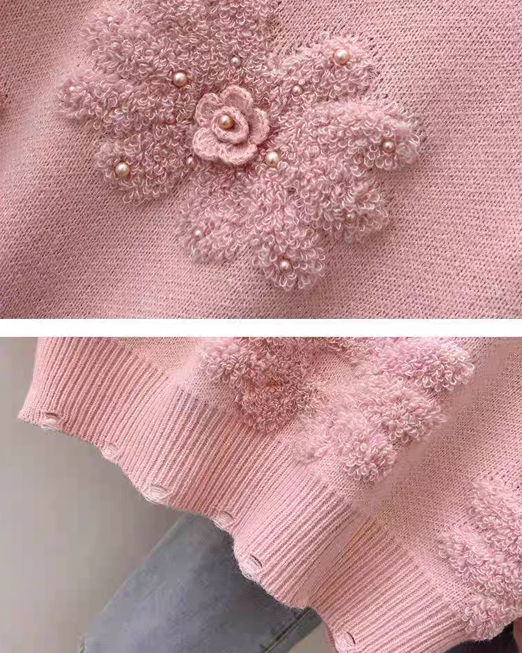 Canna Floral Pearl Woolen Sweater - Image 14