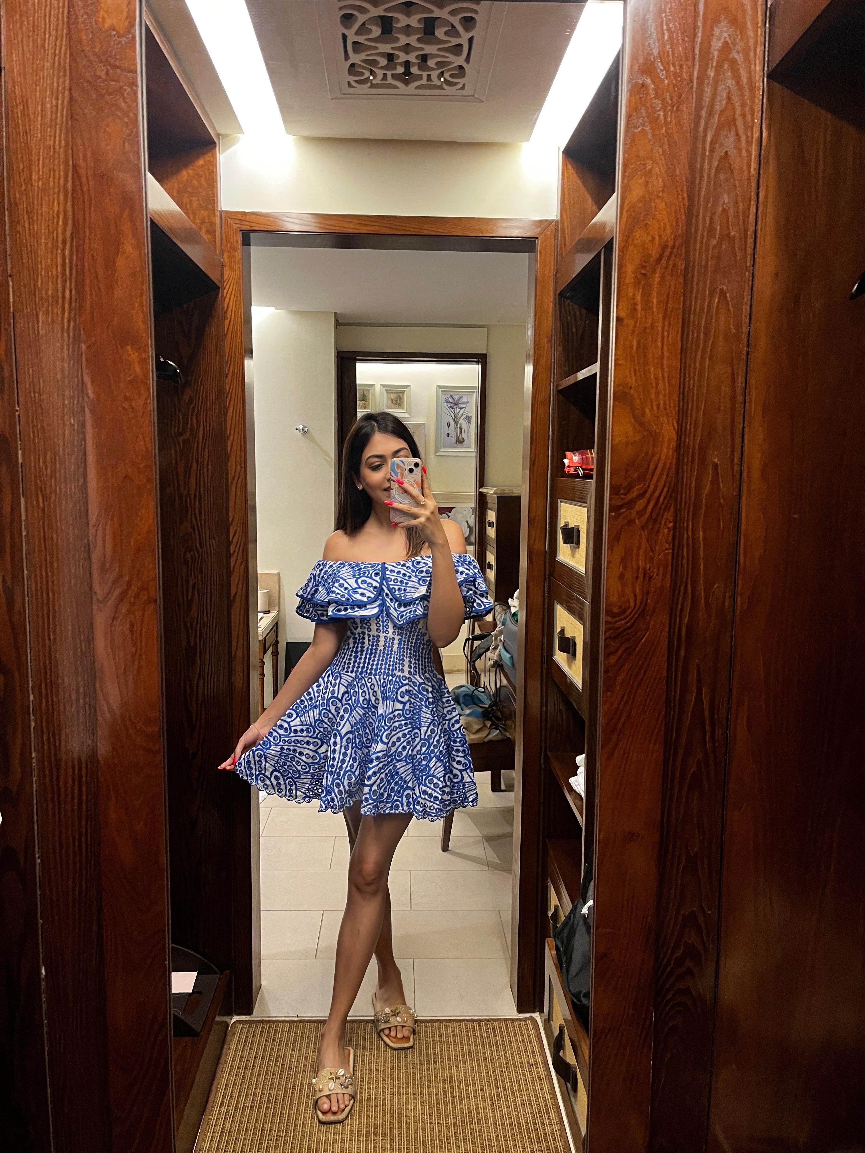 Capri Luxe Summer Dress in Blue - Image 6