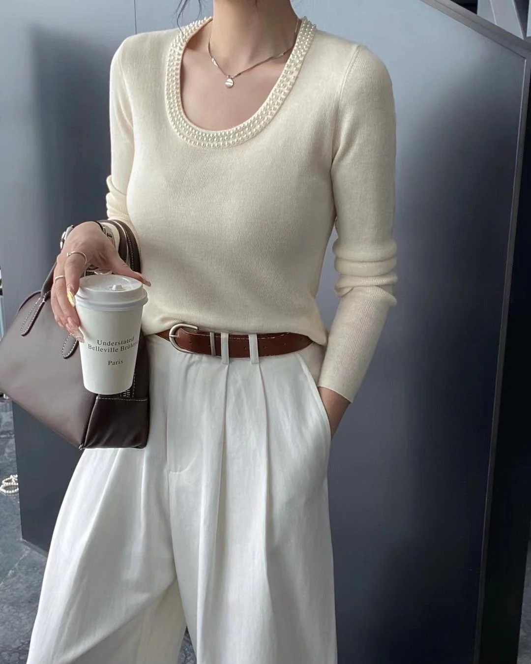 Caroline Pearl Soft Knit Pullover - Image 11