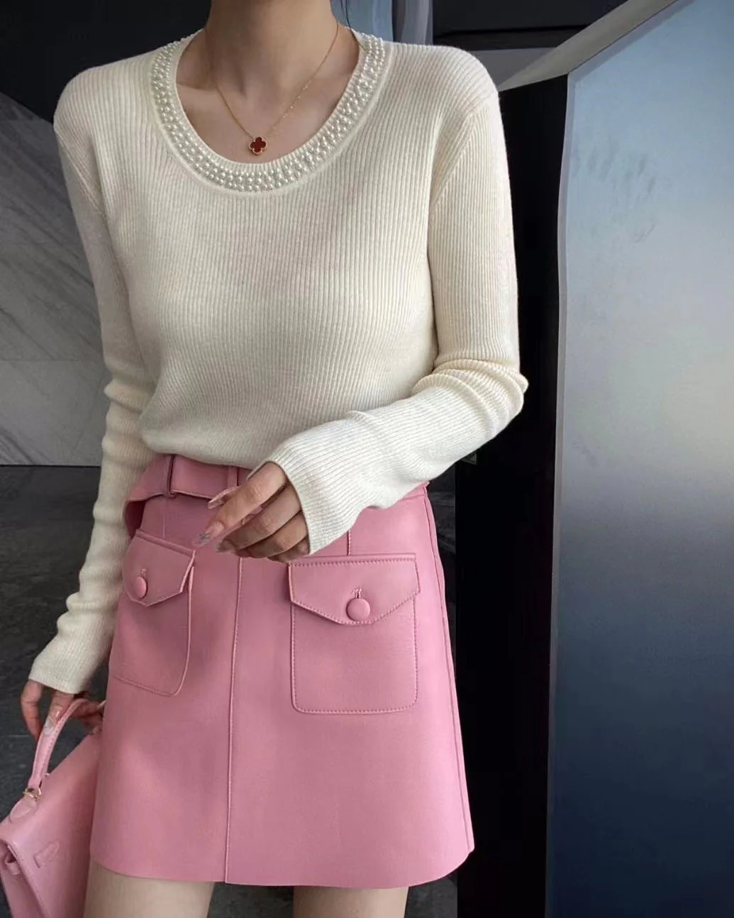 Caroline Pearl Soft Knit Pullover - Image 5