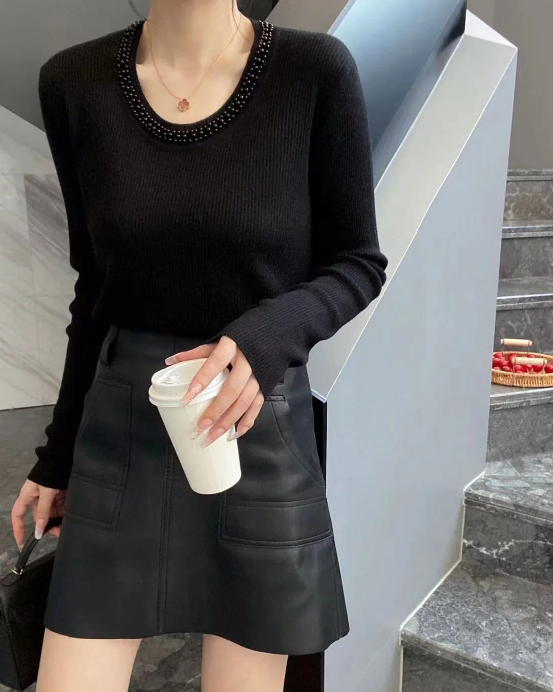 Caroline Pearl Soft Knit Pullover - Image 6