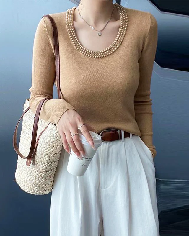 Caroline Pearl Soft Knit Pullover - Image 8
