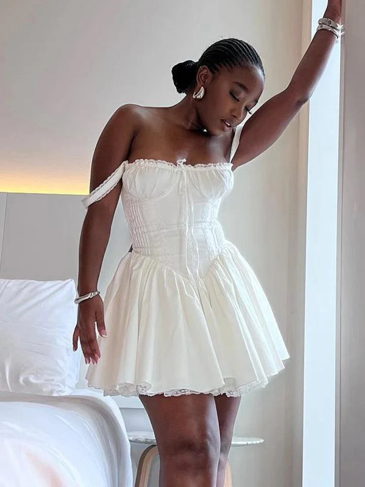 Cassey Luxe Summer Dress in White - Image 3