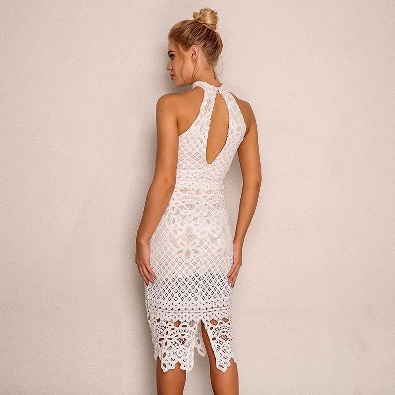 Cathy Lace Dress In White - Image 3