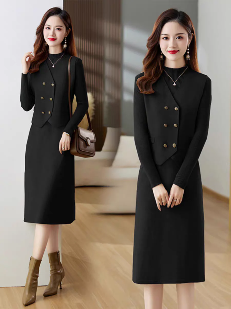 Catia Luxe Dress With Vest - Image 4