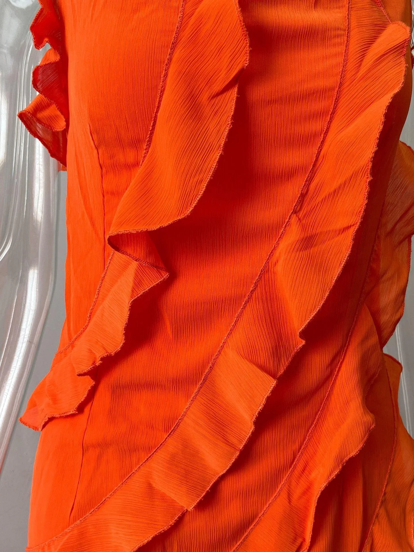 Caynne Ruffled Maxi Dress In Orange - Image 8