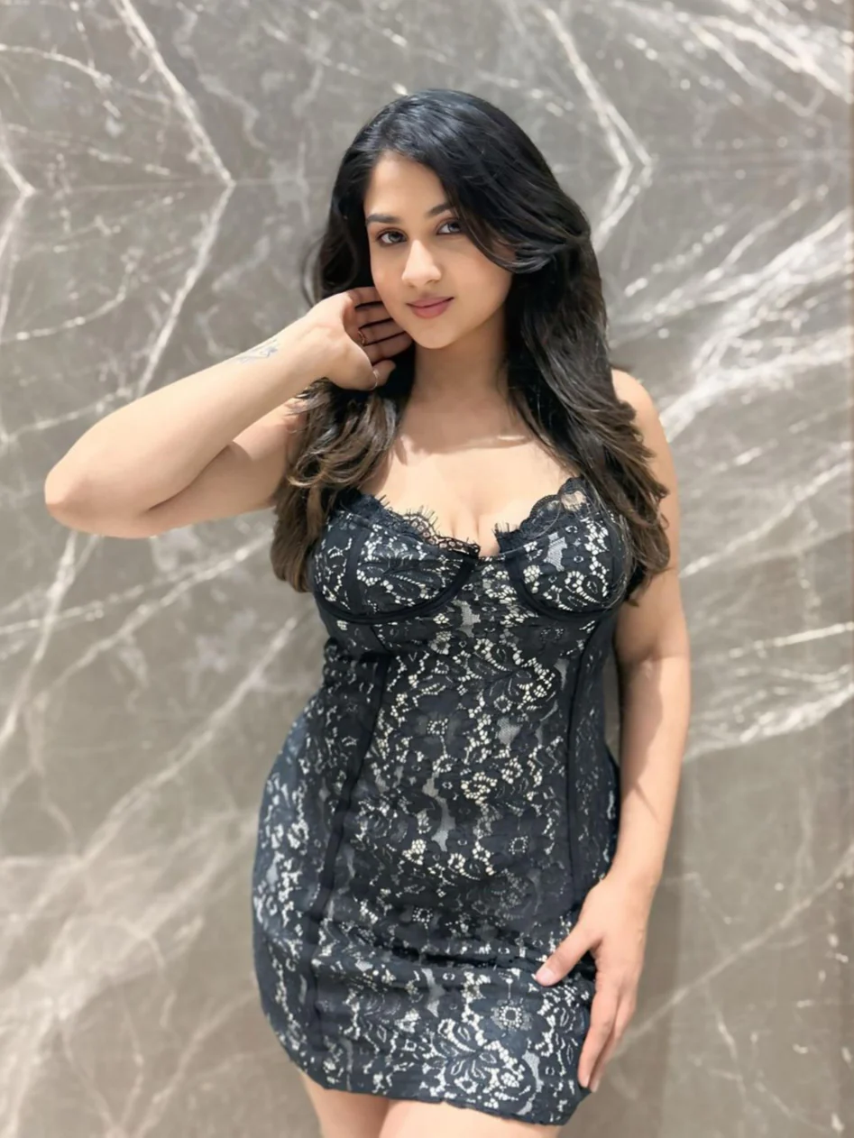 Celestia Lace Dress in Black - Image 3