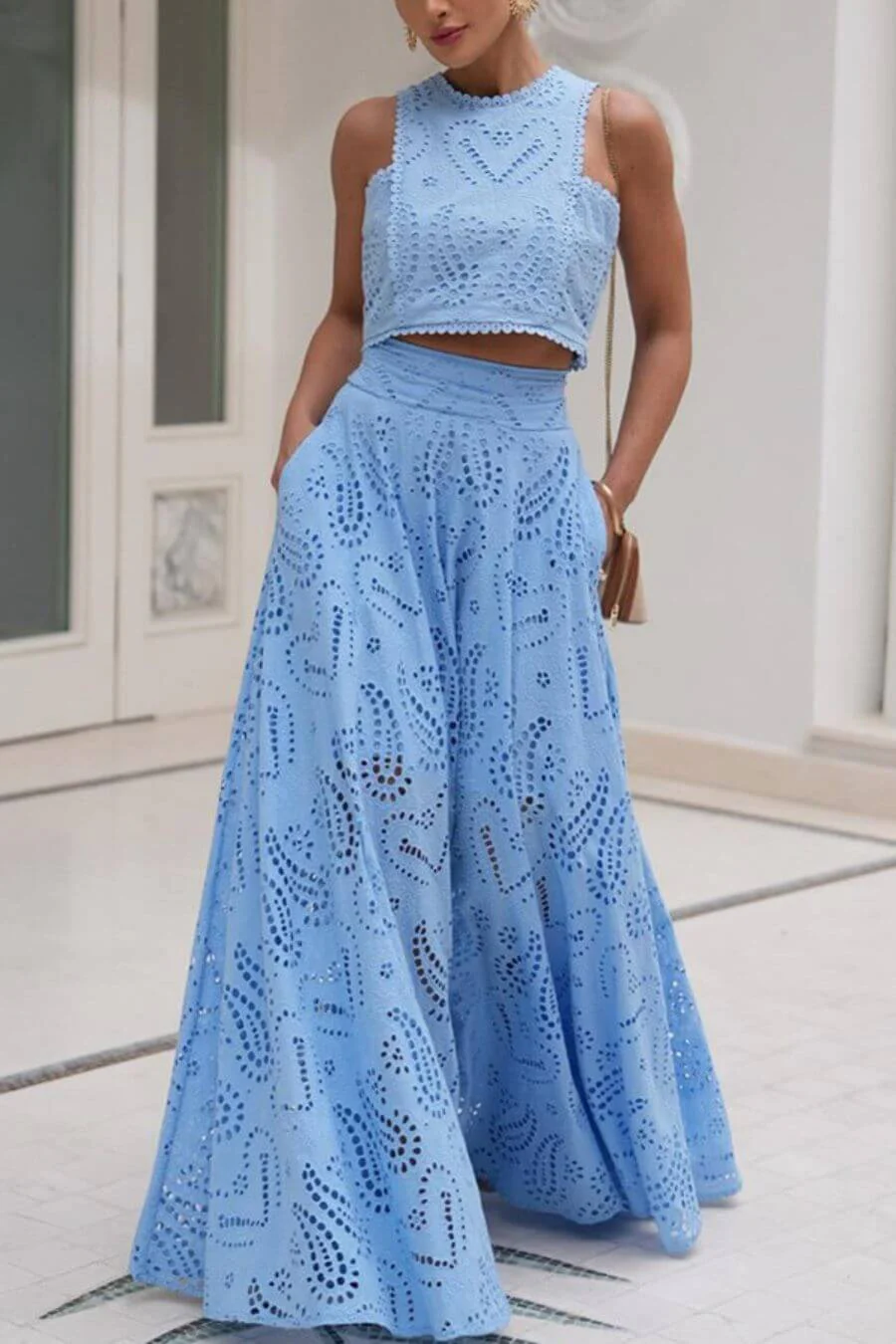 Celine Eyelet Summer Coord Set - Image 4