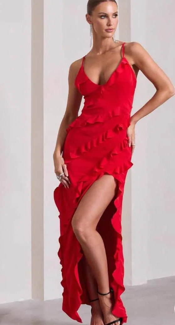 Celosia Ruffled Maxi Dress - Image 5