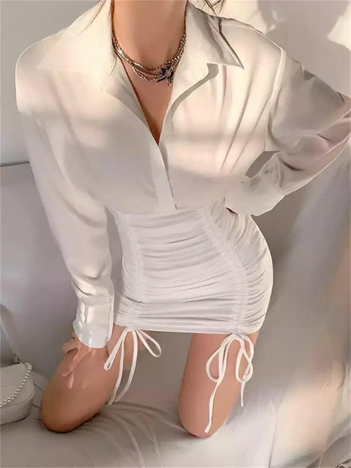 Chloe Statement  Dress In White - Image 6