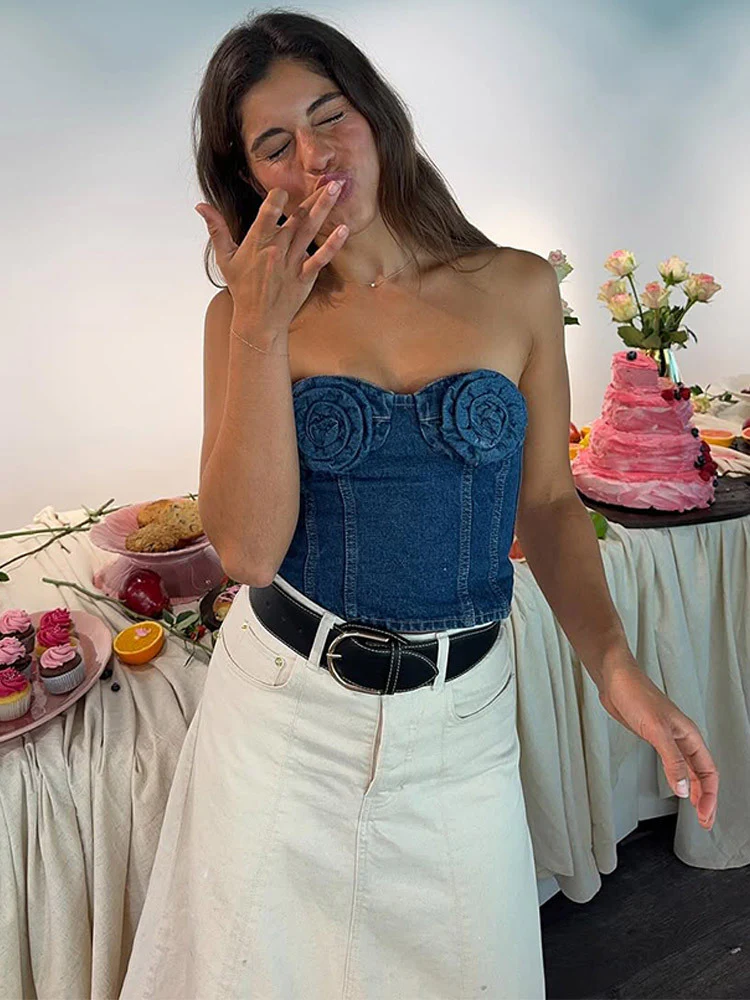 Cinzia Rose Denim Top - Image 4