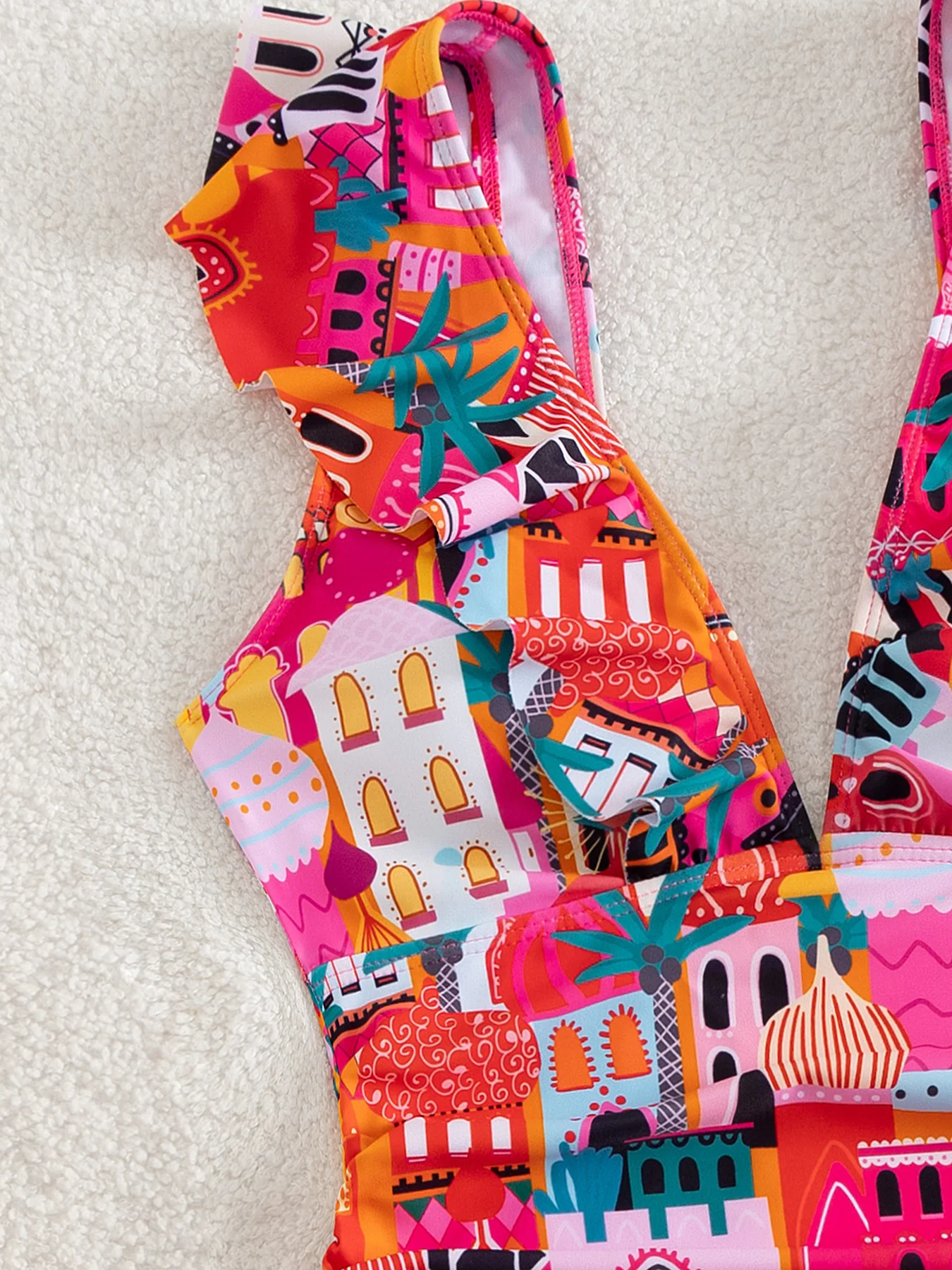 Cleo One Pc Ruffle Swimsuit - Image 3