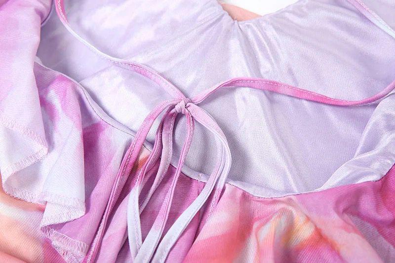 Clove Ruffled Summer Maxi Dress In Purple - Image 3