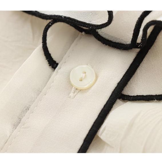 Corin Ruffled Summer Top In Off-White - Image 6