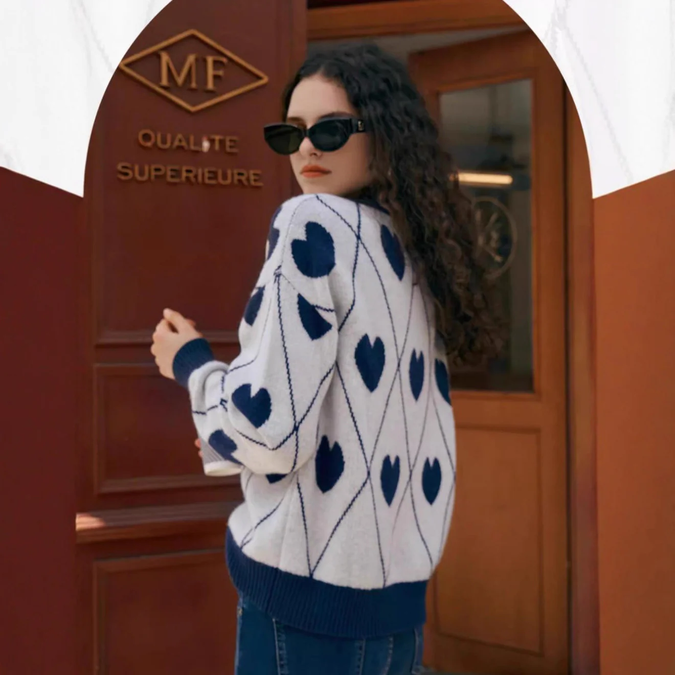 Cosette Heart Woolen Sweater - Image 3