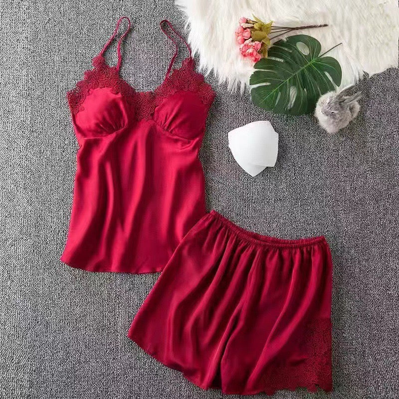 Cosmia Loungewear Set - Set Of 4 In Red - Image 2