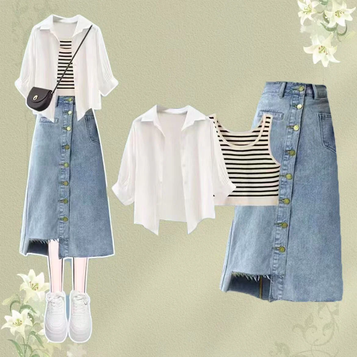 Costa summer Coord Set of 3 In White - Image 3