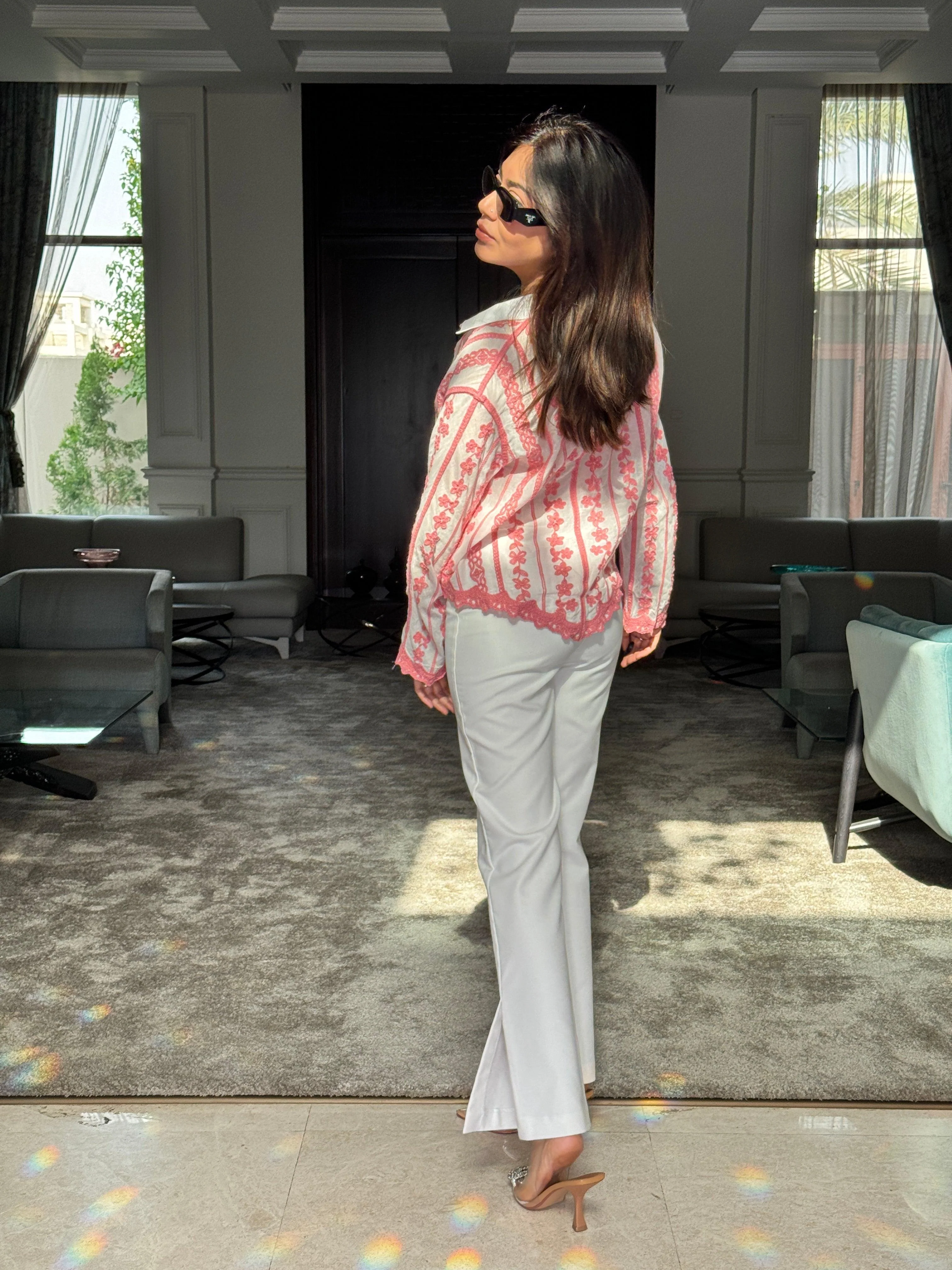 Coya Embroidered Cotton Shirt - Image 8