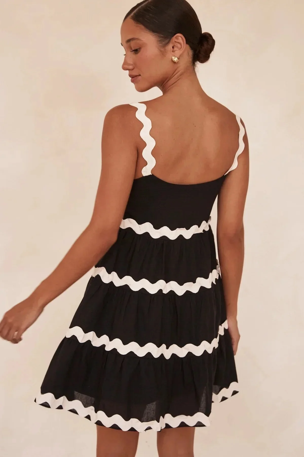 Coya Statement Holiday Dress In Black - Image 5