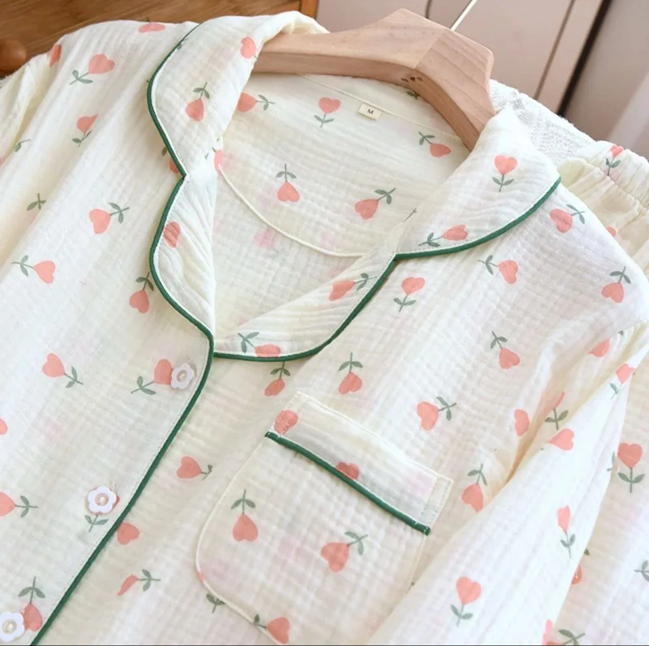 Cresta Cotton Nightsuit In Off-White - Image 2