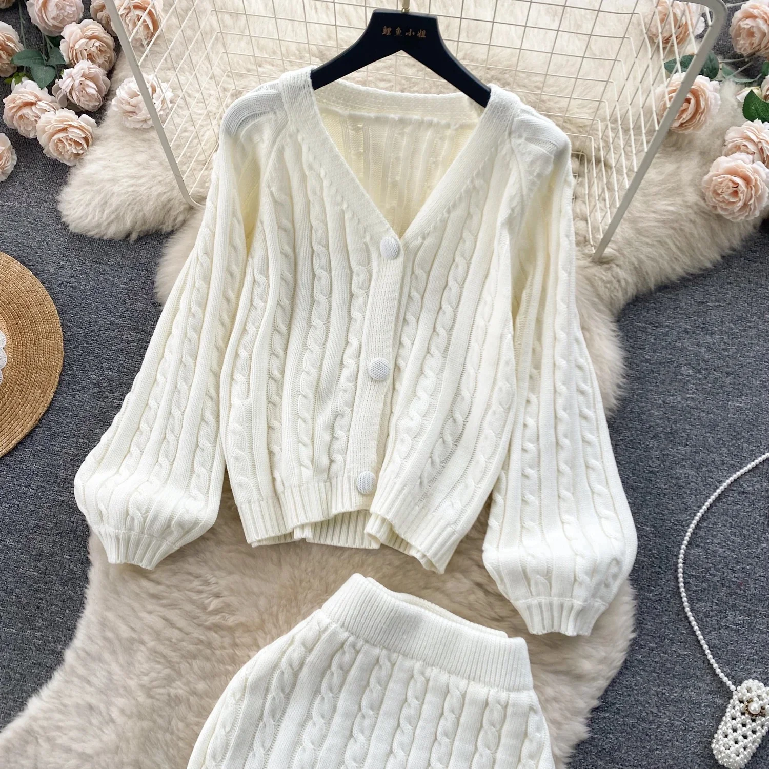 Crystella Winter Coord Set - Set of Sweater and Skirt - Image 2