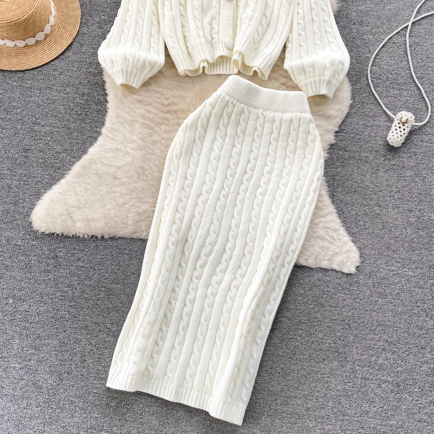 Crystella Winter Coord Set - Set of Sweater and Skirt - Image 3