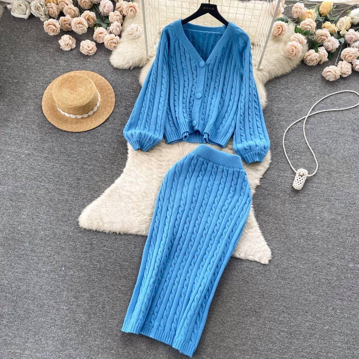 Crystella Winter Coord Set - Set of Sweater and Skirt - Image 6