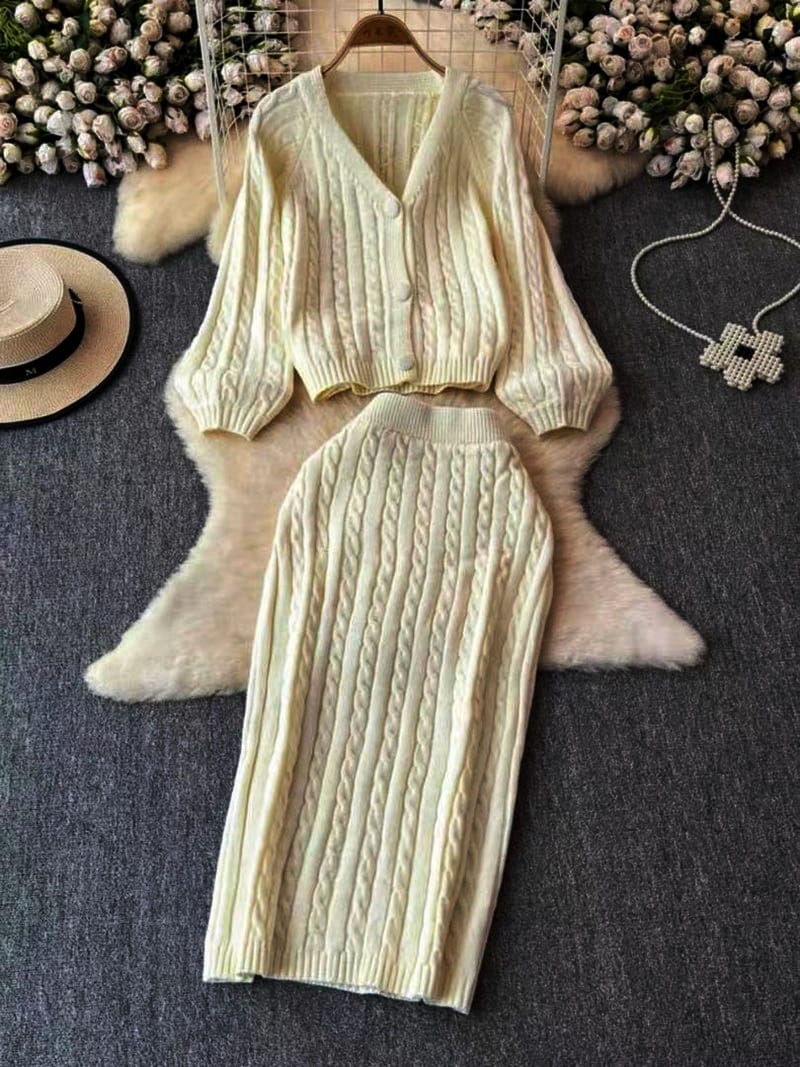 Crystella Winter Coord Set - Set of Sweater and Skirt - Image 7