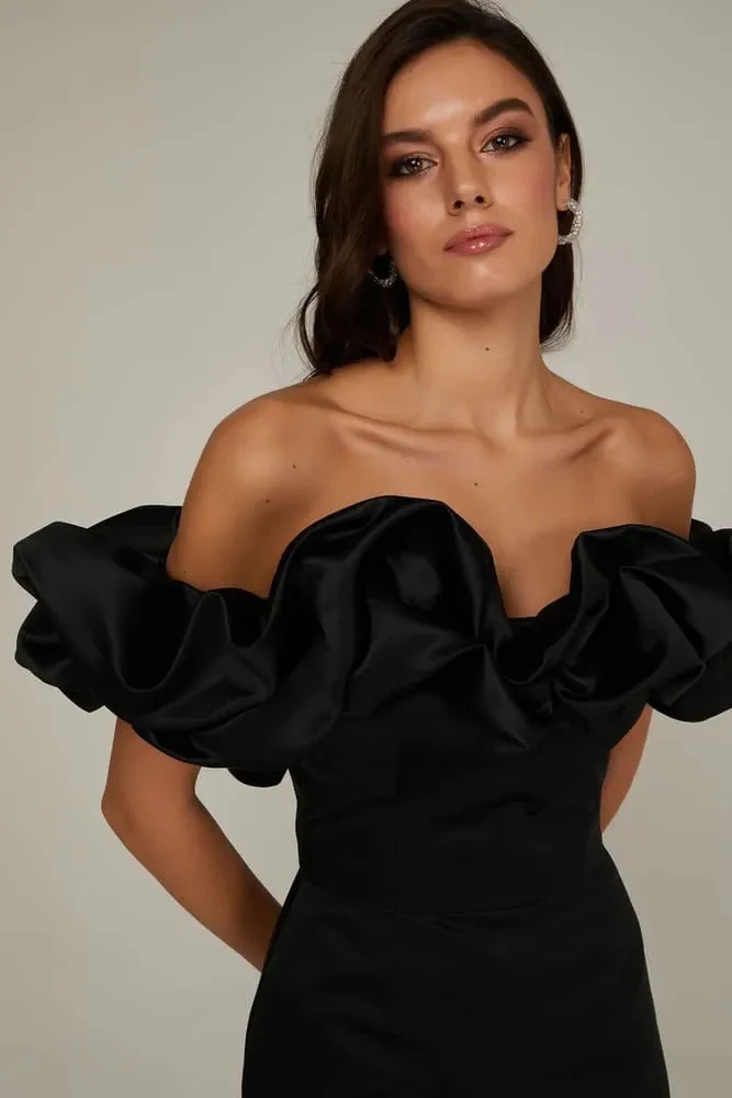 Cyrene Ruffle Off Shoulder Dress - Image 4
