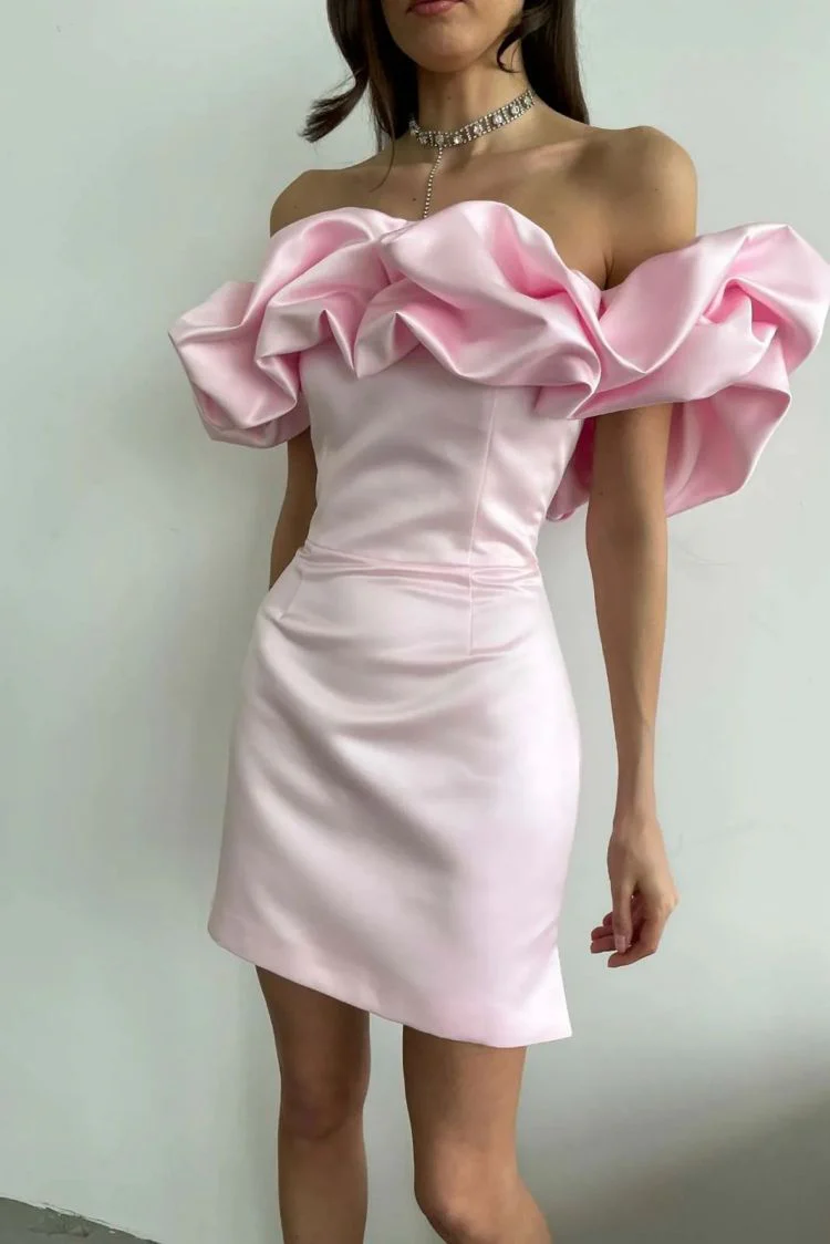 Cyrene Ruffle Off Shoulder Dress - Image 8