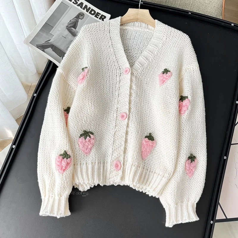 Dane Strawbery Luxe Woolen Cardigan - Image 2