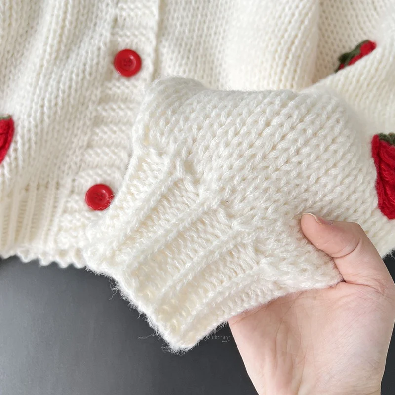 Dane Strawbery Luxe Woolen Cardigan - Image 5