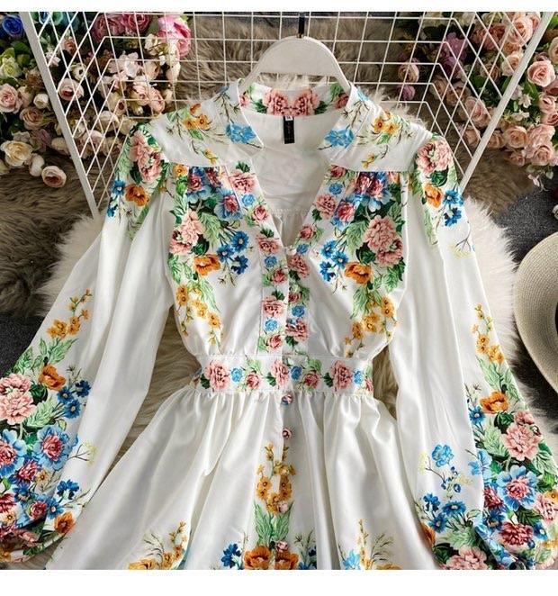 Daphny Vintage Dress In White - Image 3