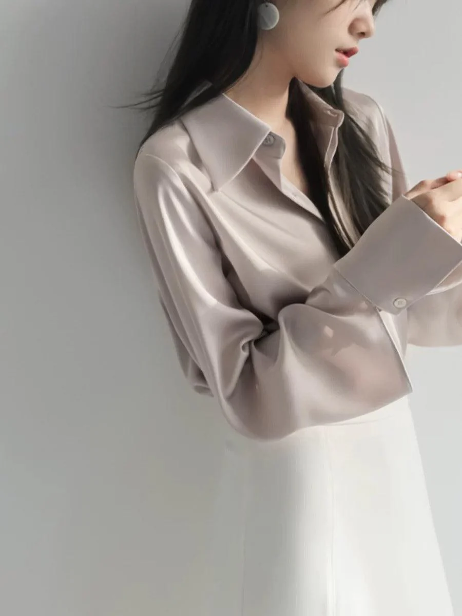 Delilah Luxe Satin Shirt - Image 5