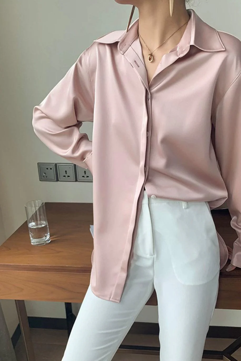 Delilah Luxe Satin Shirt - Image 6