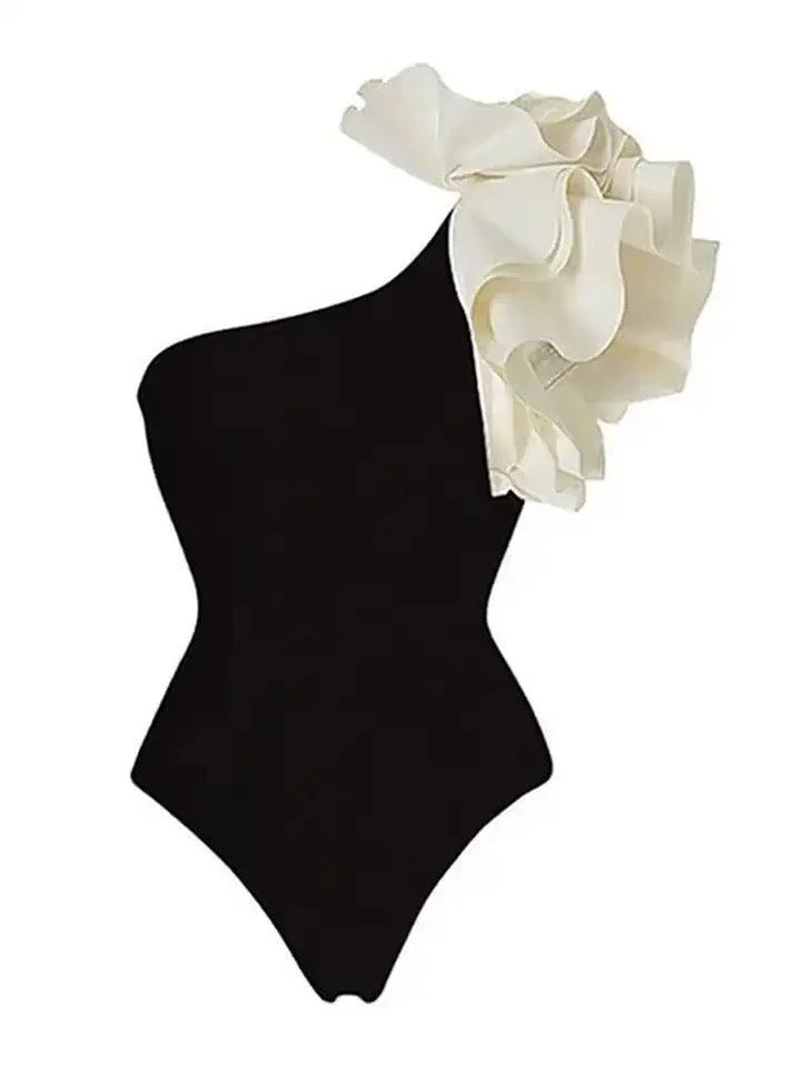 Delsa Rosette One Shoulder Swimsuit - Image 3