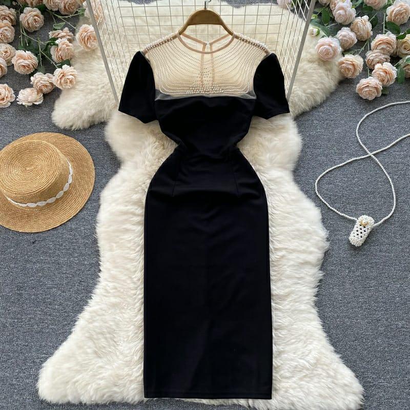 Delsa Statement Dress In Black - Image 2