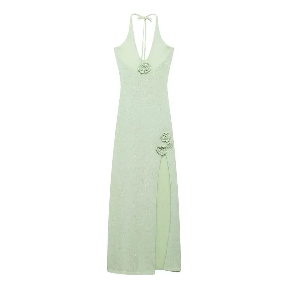 Dera Rosette Resortwear Holiday Dress In Mint - Image 4