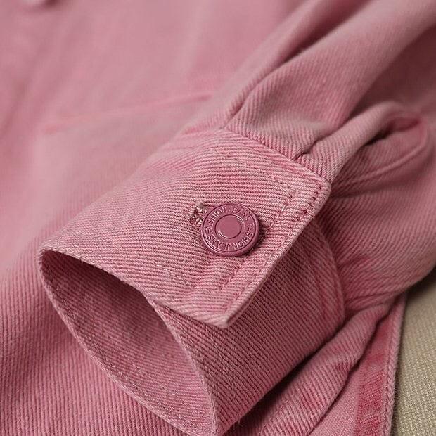 Deral Denim Jacket In Pink - Image 3
