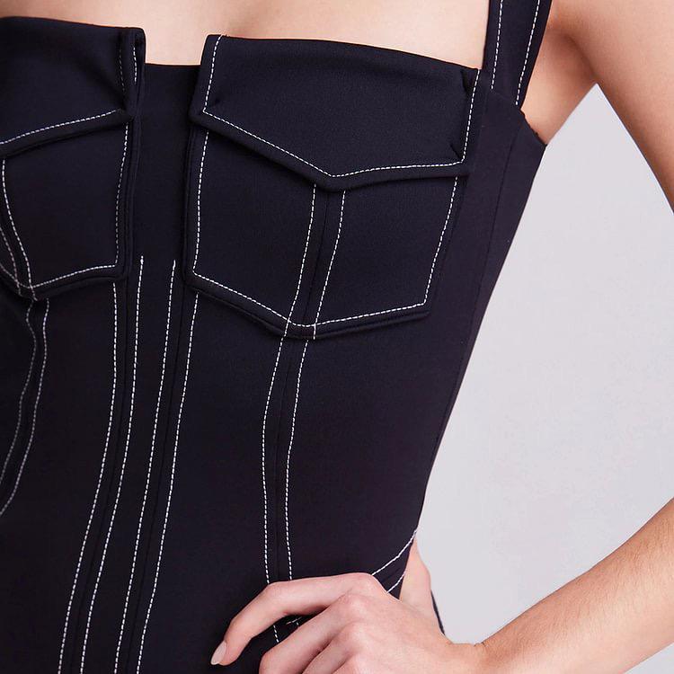 Deris Swimsuit With Pants In Black - Image 12