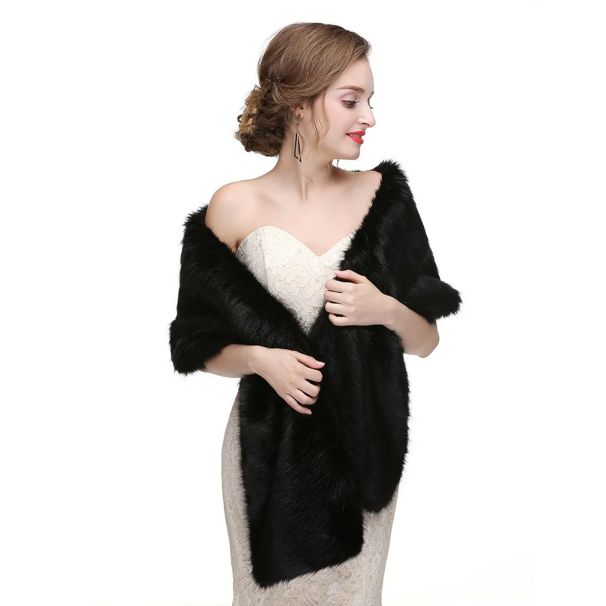 Diana Luxe Fur Cape - Image 2