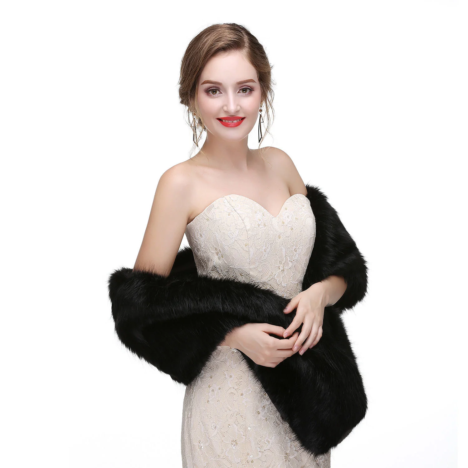 Diana Luxe Fur Cape - Image 4